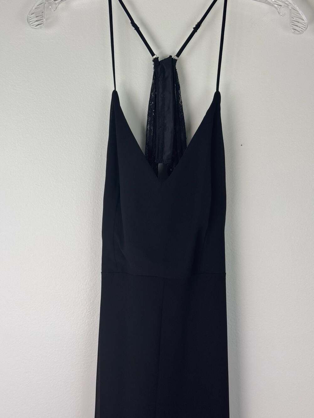 Lulus Story Of A Starry Night Black Lace Back Maxi Dress